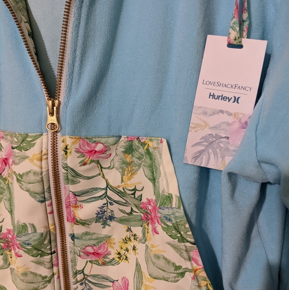 LSF X HURLEY - HAWAIIAN HIBISCUS TERRY ZIP UP HOODIE - Picture 7 of 12